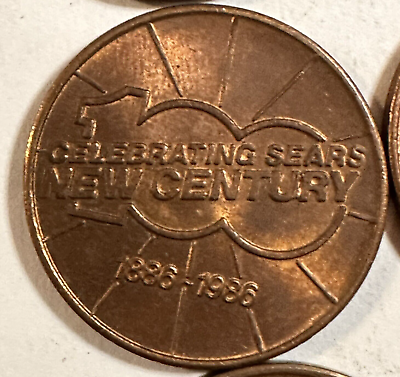 #ad #ad One Sears 100 Year Token Actual Statue of Liberty Recycled Copper 1986 Coin 23mm $18.23
