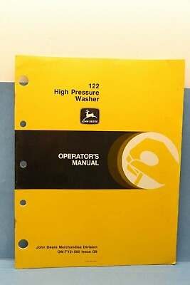 #ad John Deere 122 High Pressure Washer Operators Manual OM TY21560 Issue G9 $10.97