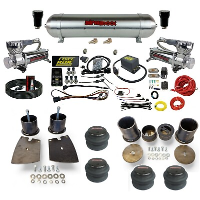#ad 3 Preset Pressure Complete Bolt On Chrm Air Ride Suspension Kit For 61 64 Buick $2499.88