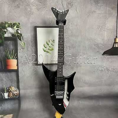 #ad Solid Shark Electric Guitar Black 6 String Humbucker Pickups Floyd Rose Bridge $286.65