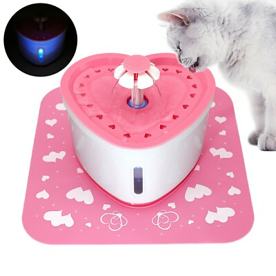 #ad #ad 2L Pet Water Fountain Cats Dogs Automatic Bowl Pump Charcoal Filtered USB amp; Mat $10.99