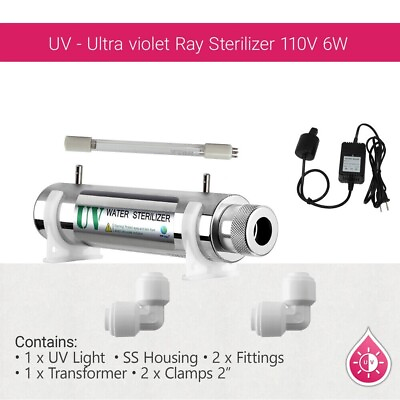 #ad #ad UV RO Ultra violet Ray Sterilizer 110V 6W w Parts amp; Accessories $54.95