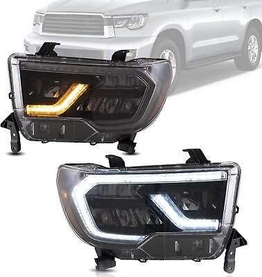 #ad VLAND LED Headlights For Toyota 2007 13 Tundra amp; 08 21 Sequoia Reflector Housing $419.99