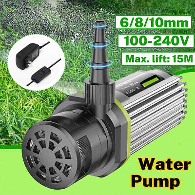 #ad #ad 8L min 15m DC 12V 60W Water Pump Water Circulation Submersible Water Pumps New $21.09