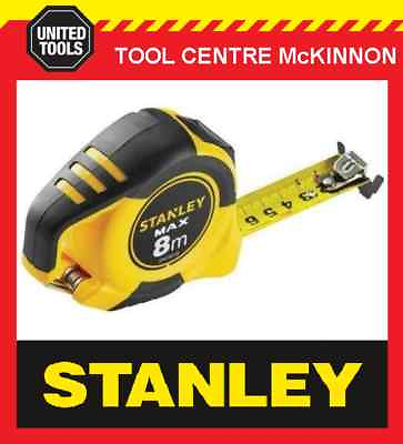 #ad STANLEY MAX 8m BI MATERIAL DOUBLE SIDED MAGNETIC TAPE MEASURE WITH CARABINEER AU $29.90