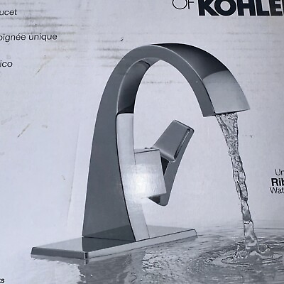 #ad KOHLER K R78037 4D CP Katun Single Hole Bathroom Faucet in Polished Chrome $50.00