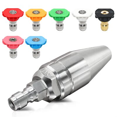 #ad Pressure Washer Rotating Turbo Nozzle with 7 Spray Nozzle Tips Kit Multiple S... $30.05
