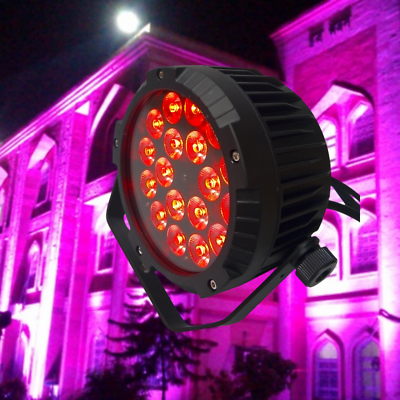 #ad outdoor wall light 18x18W 6in1 dmx waterproof led par uplight building washer $199.00