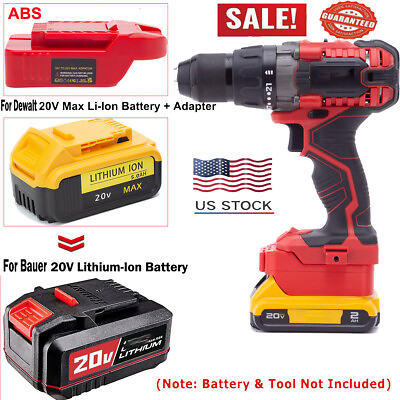 #ad #ad Adapter For Dewalt 20V MAX Li Ion Battery Convert To for Bauer 20V Series Tools $17.10