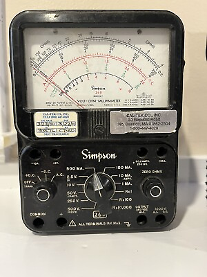 #ad Simpson 260 Series 6 Volt Ohm Milliammeter Multimeter Not Tested $49.99