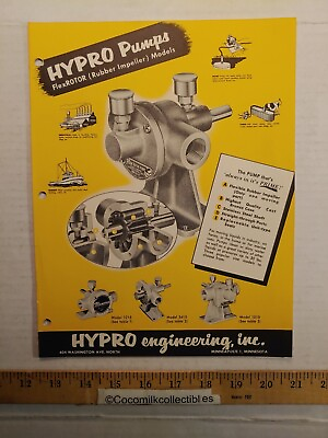 #ad Vintage Hypro Pumps FlexRotor Rubber Impeller Hypro Engineering INC Brochure $15.49