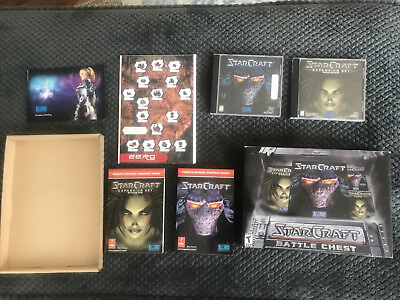 #ad 1999 StarCraft Battle Chest Includes Star Craft amp; Expansion Big Box Complete $25.00