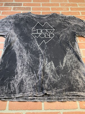 #ad Meow Wolf Acid Wash Shirt Adult Mens Size 2XL 100% Cotton with Flaws $11.87