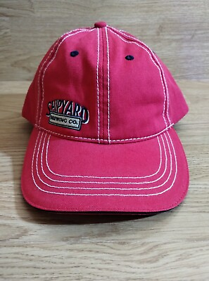 #ad Shipyard Brewing Co Hat Adjustable Snapback Portland Maine Cap Lid Beer Red $11.99