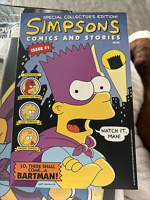 #ad Simpsons Comics and Stories Bartman #1 Bart Sealed Polybag $100.00
