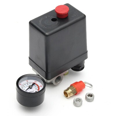 #ad 175 PSI 4 Port Air Compressor Pressure Manifold Regulator Safety Valve $33.36