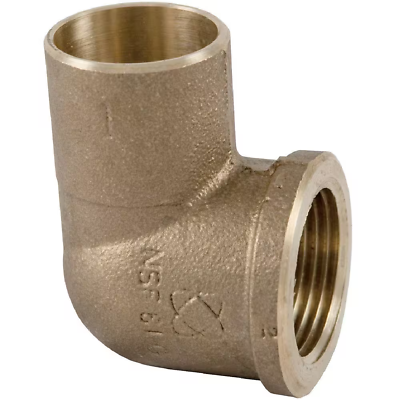 #ad 1 2 In. Forged Bronze Lead Free Pressure 90 Degree Cup X FIP Elbow Fitting $26.99