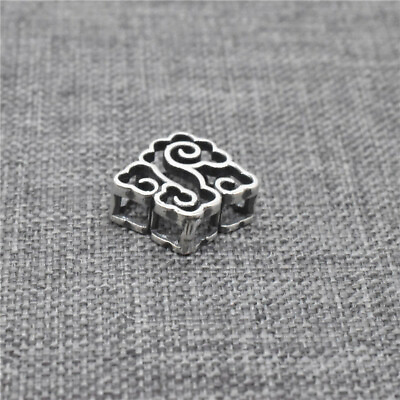 #ad 4pcs of 925 Sterling Silver Hollow Cloud Beads for Swirl Sky Clasp Connector $13.58