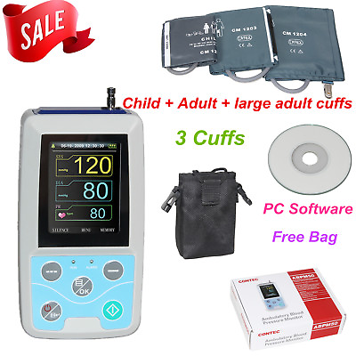 #ad 24 Hours Ambulatory Blood Pressure Monitor NIBP Holter with 3 CuffsSoftwareNEW $179.00