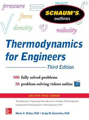 #ad Schaums Outline of Thermodynamics for Engineers 3rd Edition Schaum#x27;s Ou GOOD $6.87