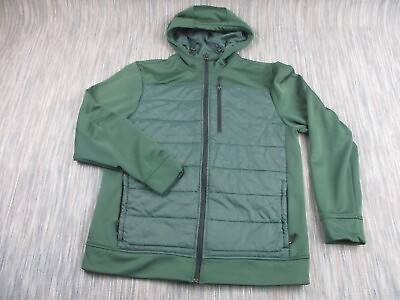 #ad The North Face Jacket Mens Medium Green Aconcagua Hybrid Hood Zipped Pockets GBP 39.77