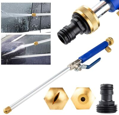#ad 2 in 1 Hydro Jet Water Spray Gun High Pressure Power Washer Nozzle Wand Cleaner $10.95