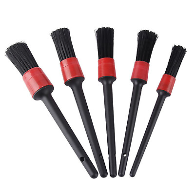 #ad Car Detail Brush Cleaning Brush 5 Piece Set Soft Bristles Wheel Hub Brush $9.72