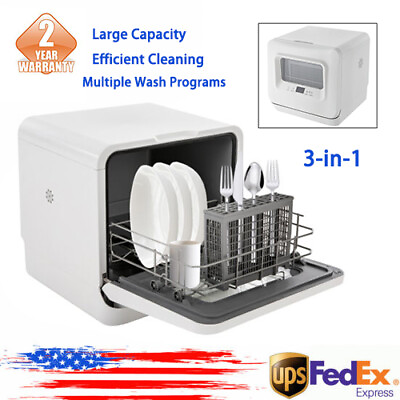 #ad Portable Compact Countertop Mini Dishwasher with Water Tank Leak Proof Air Dry $209.47