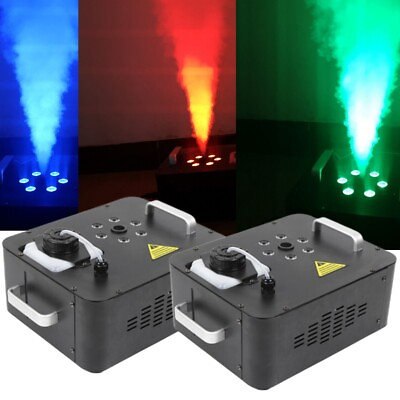 #ad 2x 3 1 LED DJ Geyser Smoke Fog Machine DMX RGB Pyro Like Vertical Upspray Fogger $200.01