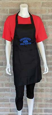 Black Embroidered Apron Property of the XXL Grill Master Blue Embroidery #ad $19.95