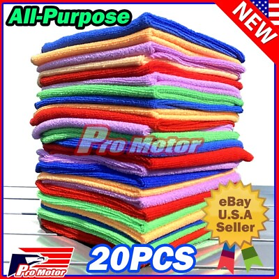 20x Microfiber Cleaning Cloth Towel Rag Drying car Detailing all purpose Dusting #ad $12.50