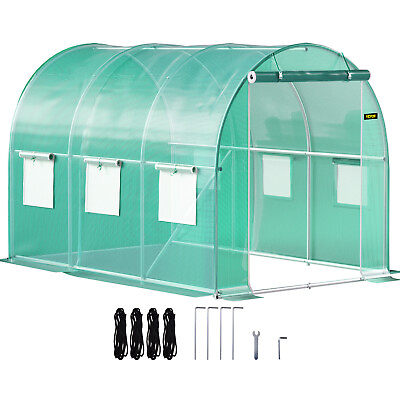 #ad VEVOR Walk in Tunnel Greenhouse Galvanized Frame Waterproof 9.8x6.6x6.6 ft $75.28
