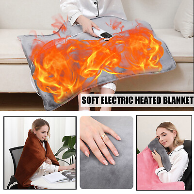 #ad 45x75cm Electric Multi Heated Heated Over Blanket Blanket Heat Throw Warm#x27; $34.29