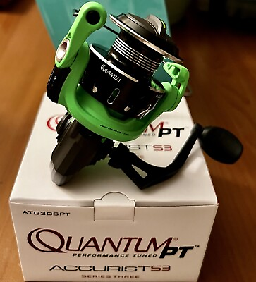 #ad Quantum PT Accurist S3 Series 3 ATG30SPT Spinning Fishing Reel RH LH GREEN $65.97