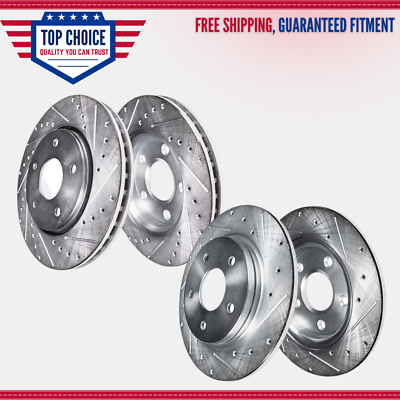 #ad Front amp; Rear Drilled Slotted Brake Rotors for 2001 2006 Acura MDX Honda Pilot $194.95
