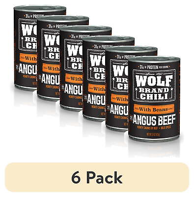 #ad 6 Pack Wolf Brand Angus with Beans Chili 15 Oz. Angus Beef and Beans $18.79