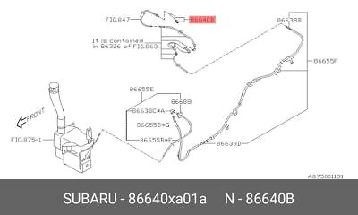 #ad Genuine OE Nozzleamp;Hose Assembly Wag 86640XA01A for Subaru 86640 XA01A EUR 18.36
