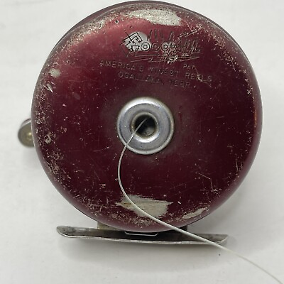 VINTAGE Good All Electric MFG Fishing Reel Fly Casting SIDE MOUNT SPINNING #1 $25.60