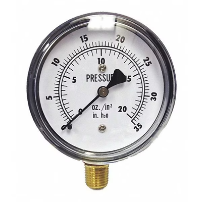 #ad Moscap SG2.5 35INWC Low Pressure Liquid Filled Gauge $29.95