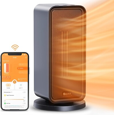 #ad Govee Smart Control Space Ceramic Heater 1500W WIFI Bluetooth App Control $49.99