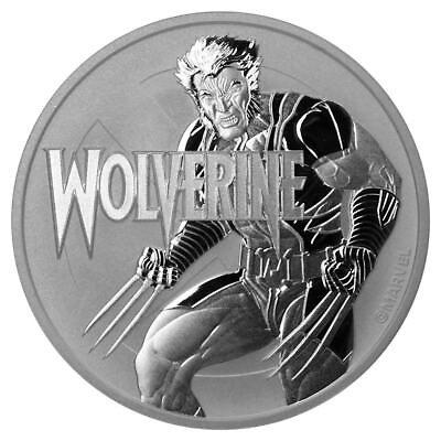 2021 Tuvalu Marvel Series Wolverine 1 oz Silver $1 Coin GEM BU in Mint Capsule #ad $36.01
