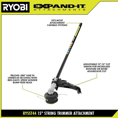 #ad RYOBI Expand It 18in Straight Shaft String Trimmer Attachment RYSST44 QUICK SHIP $59.95