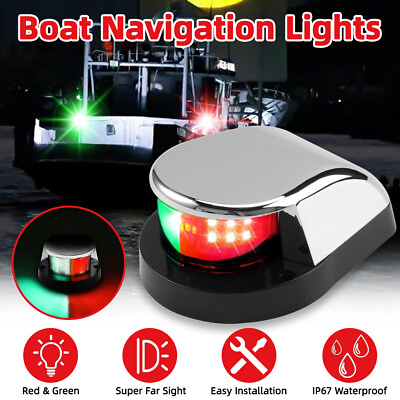 #ad Boat Navigation Lights Red and Green LED Marine Navigation Light Boat Bow Light $9.99