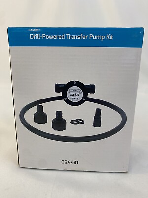 #ad Star Water Systems Drill Powered Transfer Pump Kit 024491 Includes Hoses NEW $19.95