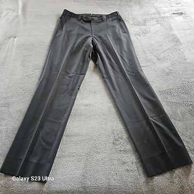 #ad #ad Ermenegildo Zegna Su Misura Pants Mens 34 charcoal gray dress Slacks Wool $50.00