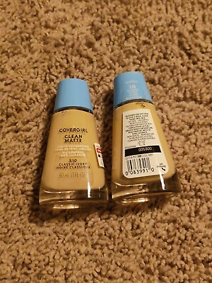 #ad Lot Of 2 Covergirl Clean Oil Control Liquid Foundation #510 Classic Ivory $14.95