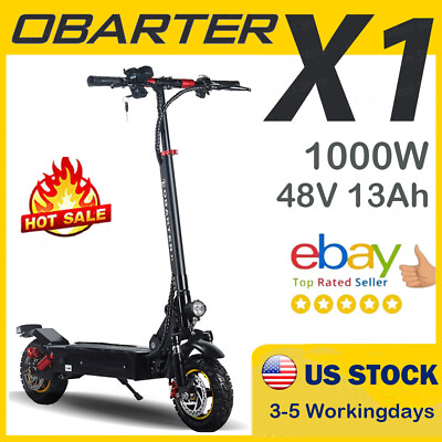 #ad 10#x27;#x27; Off Road Electric Scooter Folding Escooter Long Range 1000W Motor for Adult $999.00