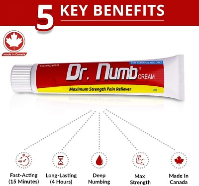 #ad Dr. Numb 5% Numbing Cream for Pain Relief 30g Max Strength Brand New exp 2027 $19.50