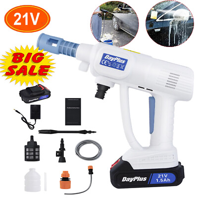 Portable Cordless Electric High Pressure Water Spray Gun Car Washer Cleaner Tool $44.43