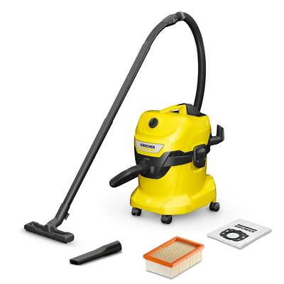 #ad Karcher Wet Dry Vacuum Cleaner 5.3 Gal 120 V Versatile w Attachments Yellow Gold $177.78
